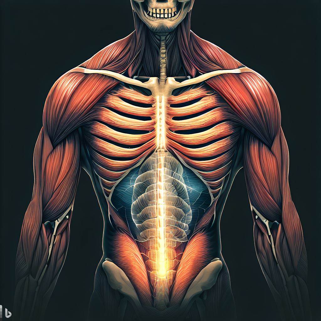 Anatomical illustrations of core muscles